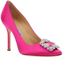 Lookbook (W) Manolo Blahnik Satin Jewel Stiletto Tumit 'Pink' 9XX-0318-5275