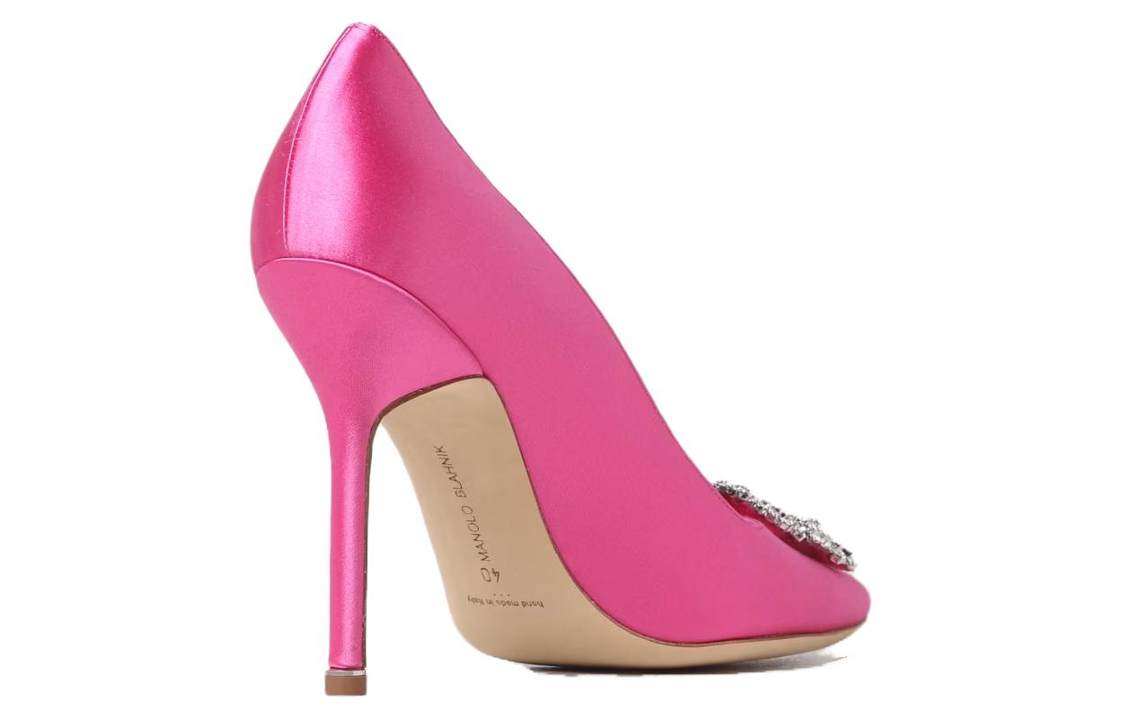 Purchase (W) Manolo Blahnik Tacones de Aguja Satinados con Joyas 'Rosa' 9XX-0318-5275