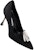 (W) Manolo Blahnik Satin Tumit Tinggi Hujung Runcing 'Hitam' 122-2098-0010