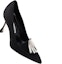 Lookbook (W) Manolo Blahnik Satin Tumit Tinggi Hujung Runcing 'Hitam' 122-2098-0010
