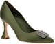 Lookbook (W) Manolo Blahnik Satin Pointed-Toe Stiletto 'Hijau'. 322-2398-3520