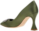 Shop (W) Manolo Blahnik Satijn Puntige Stiletto ''Groen'' 322-2398-3520