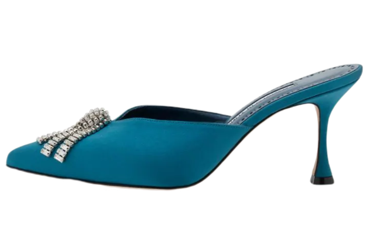 W) マノロブラニク 濃紺スエード ハイヒール (Manoro Buranikku Konkon