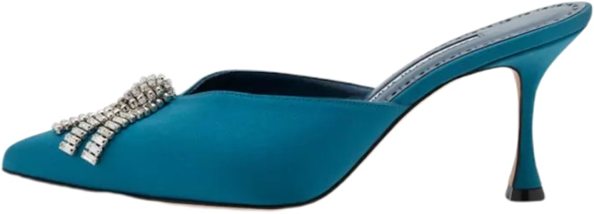 (W) Manolo Blahnik Satin Pointed Mule 'Biru' 122-1921-0001 Buy (W) Manolo Blahnik Satin Pointed Mule 'Biru' 122-1921-0001