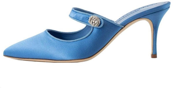 (W) Manolo Blahnik Satin Pointed Toe Slipper 'Biru' 422-1451-4321 Buy (W) Manolo Blahnik Satin Pointed Toe Slipper 'Biru' 422-1451-4321