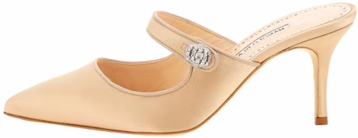 (Women) Manolo Blahnik Satin Slingback Stiletto 'Pink' 422-1451-2601 (Women) Manolo Blahnik Satin Slingback Stiletto 'Pink' 422-1451-2601