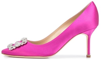 (Women) Manolo Blahnik Satin Stiletto 'Fashion Pink' 9XX-0316-0946 (Women) Manolo Blahnik Satin Stiletto 'Fashion Pink' 9XX-0316-0946