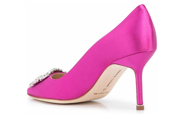 (W) Manolo Blahnik Satin Stiletto 'Fashion Pink' 圖 3