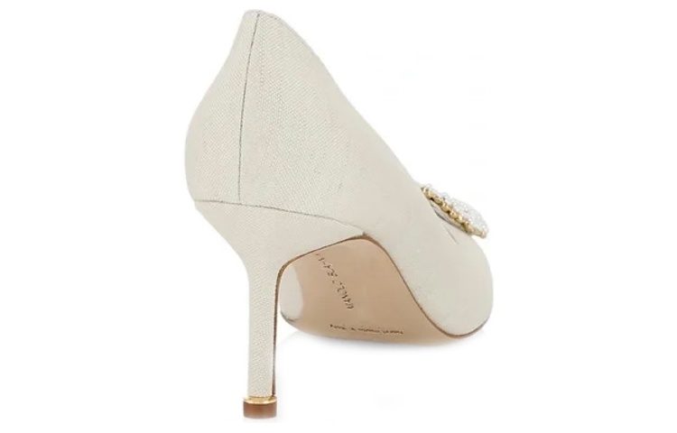 Lookbook (W) Manolo Blahnik Stiletto de Satén 'Moda en Marfil' 222-1251-0001