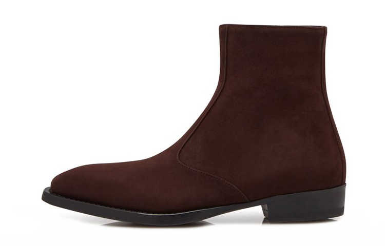 (W) Manolo Blahnik Short Boot 'Brown Velvet'