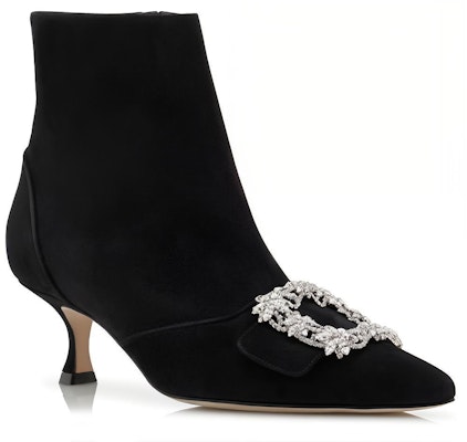 (W) 마놀로 블라닉 벨벳 크리스탈 숏부츠 (블랙) 322-2214-0001 Order (W) 마놀로 블라닉 벨벳 크리스탈 숏부츠 (블랙) 322-2214-0001