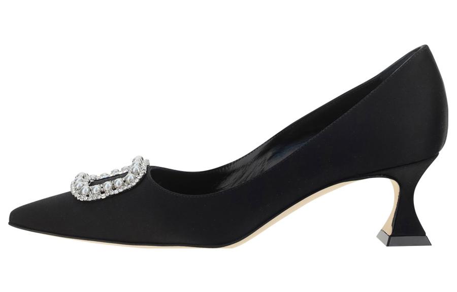 Buy MANOLO BLAHNIK 時尚套腳高跟鞋 女款 黑色