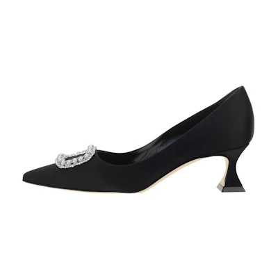 (W) Manolo Blahnik Slide-On Black 'Fashion High Heels'