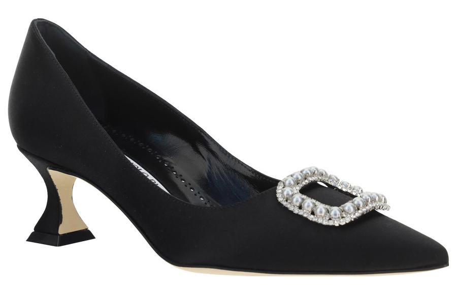 (W) Manolo Blahnik Slide-On Black 'Fashion High Heels' 圖 2
