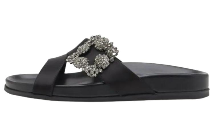 (W) Manolo Blahnik Slide 'Versatile Casual Black'