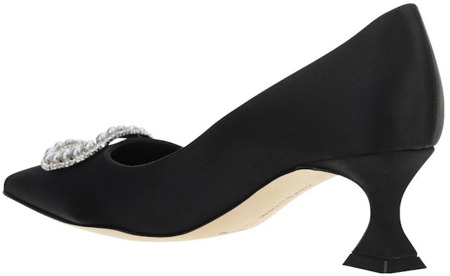(W) Sandal Manolo Blahnik Slide-On Hak Tinggi Hitam 'Fashion' 222-1247-0015 Shop (W) Sandal Manolo Blahnik Slide-On Hak Tinggi Hitam 'Fashion' 222-1247-0015