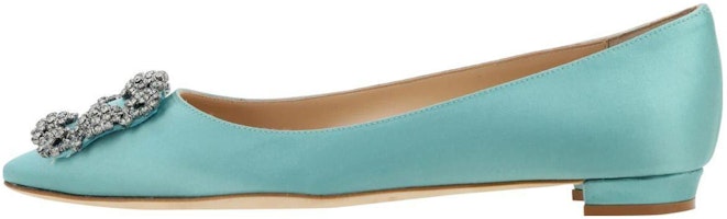 (Women) Manolo Blahnik Slip-On 'Blue Calfskin' 9XX-0348-3125 (Women) Manolo Blahnik Slip-On 'Blue Calfskin' 9XX-0348-3125
