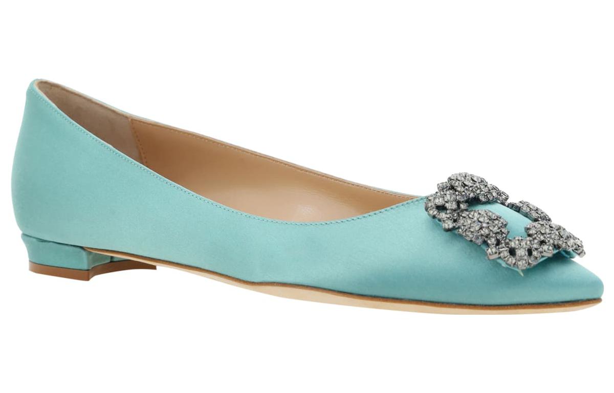 Order (W) Manolo Blahnik Slip-On 'Kulit Anak Sapi Biru' 9XX-0348-3125