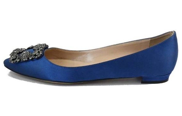(W) Manolo Blahnik Slip-On 'Fashion Flat Blue'
