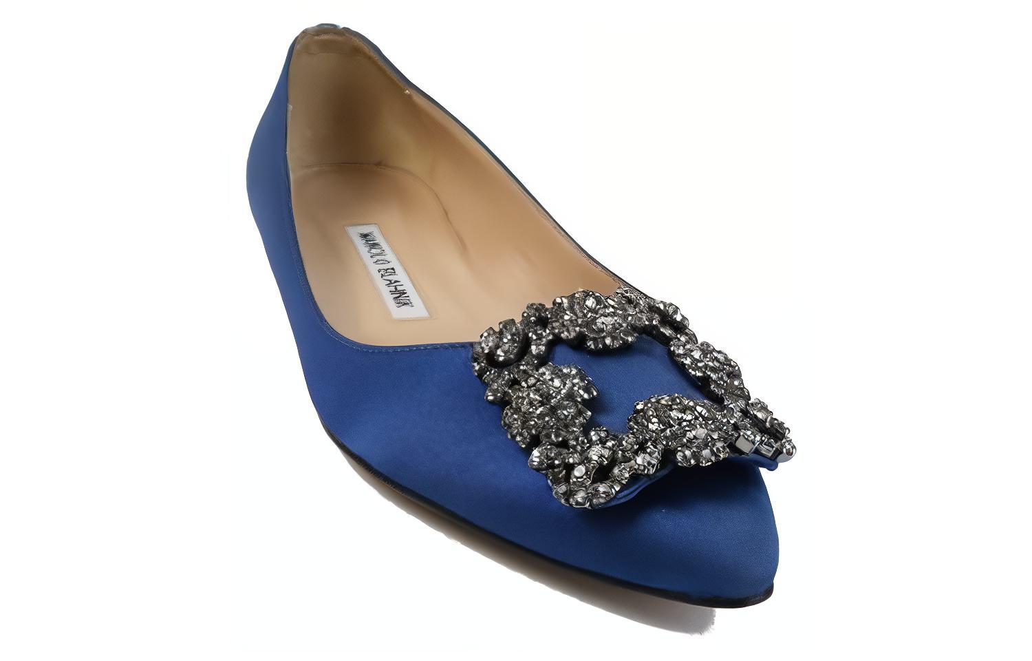 (W) Manolo Blahnik Slip-On 'Fashion Flat Blue' 圖 3