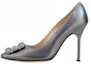 Buy (W) Manolo Blahnik Slip-On 'Tacón de Aguja Plateado' 223-1499-0408