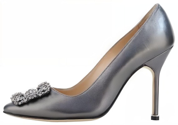 (Women) Manolo Blahnik Slip-On 'Silver Stiletto' 223-1499-0408 Buy (Women) Manolo Blahnik Slip-On 'Silver Stiletto' 223-1499-0408