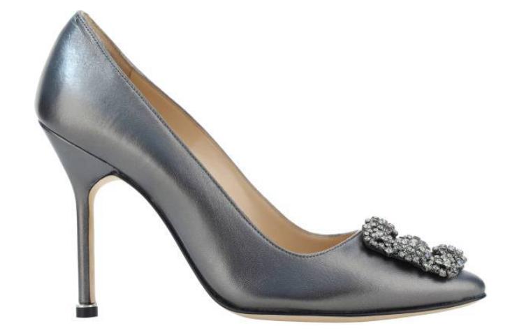 Order (W) Manolo Blahnik Slip-On 'Tacón de Aguja Plateado' 223-1499-0408