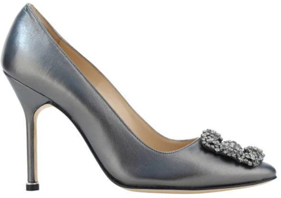 (W) Manolo Blahnik Slip-On 'Tacón de Aguja Plateado' 223-1499-0408 Order (W) Manolo Blahnik Slip-On 'Tacón de Aguja Plateado' 223-1499-0408