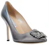 Lookbook (W) Manolo Blahnik Slip-On 'Tacón de Aguja Plateado' 223-1499-0408