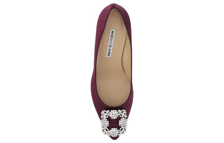Lookbook (Women) Manolo Blahnik Slip-On Fashion Stiletto 'Burgundy' 9XX-0315-5013