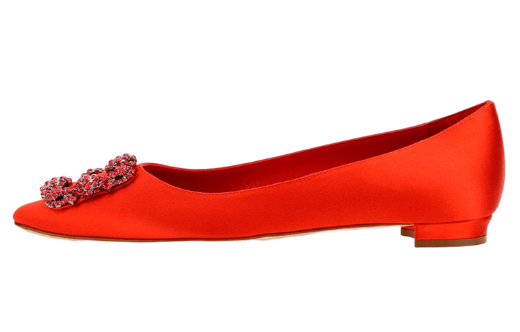 (Women) Manolo Blahnik Slip-On Flats 'Orange' 422-1474-6208