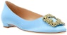 (W) Manolo Blahnik Slip-On Rendah 'Biru' 123-2250-4535
