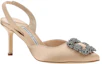 Order (Women) Manolo Blahnik Slip-On Stiletto 'Beige' 419-0473-2601