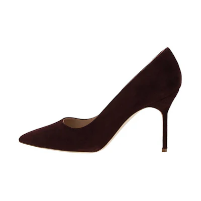 (W) Manolo Blahnik Slip-On Stiletto 'Brown'