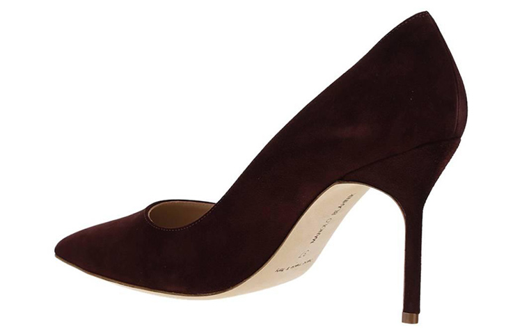 Shop (W) 마놀로 블라닉 브라운 슬립온 스틸레토 9XX-0416-5027