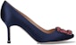 (Women) Manolo Blahnik Slip-On Stiletto 'Deep Blue' 422-1472-4116