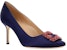 (Women) Manolo Blahnik Slip-On Stiletto 'Deep Blue' 422-1472-4116