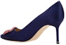 Shop (Women) Manolo Blahnik Slip-On Stiletto 'Deep Blue' 422-1472-4116