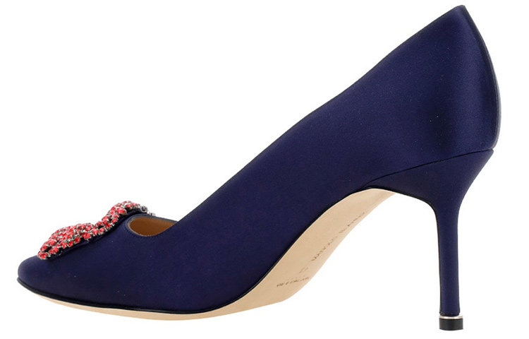 Shop (Women) Manolo Blahnik Slip-On Stiletto 'Deep Blue' 422-1472-4116