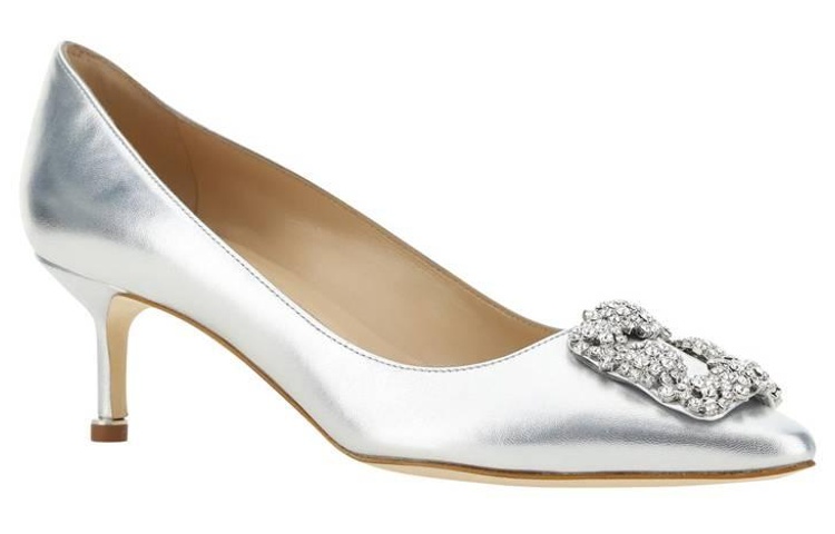 Order (Women) Manolo Blahnik Slip-On Stiletto 'Silver' 223-1473-0454