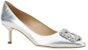 (Women) Manolo Blahnik Slip-On Stiletto 'Silver' 223-1473-0454
