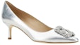 Order (Women) Manolo Blahnik Slip-On Stiletto 'Silver' 223-1473-0454