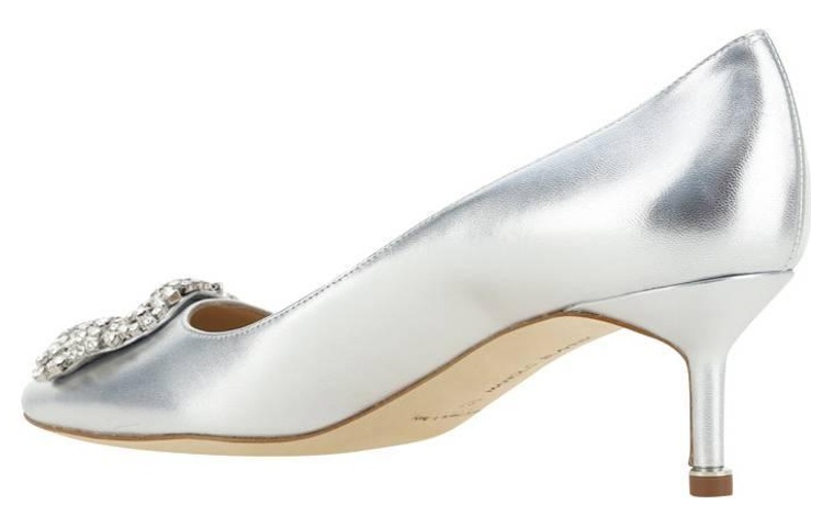 Lookbook (Women) Manolo Blahnik Slip-On Stiletto 'Silver' 223-1473-0454