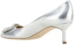 Lookbook (Women) Manolo Blahnik Slip-On Stiletto 'Silver' 223-1473-0454