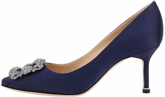 (Women) Manolo Blahnik Slip-On 'Blue Stiletto' 9XX-0662-4116 (Women) Manolo Blahnik Slip-On 'Blue Stiletto' 9XX-0662-4116