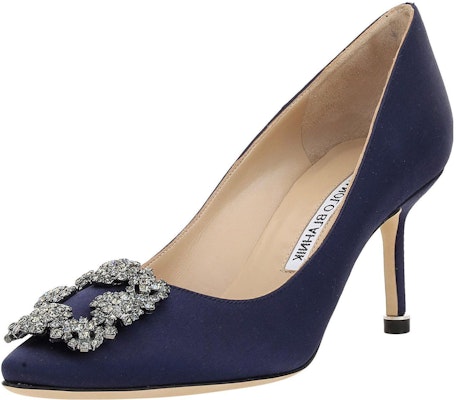 MANOLO BLAHNIK 套腳 細跟 高跟鞋 女款 藍色 Lookbook MANOLO BLAHNIK 套腳 細跟 高跟鞋 女款 藍色