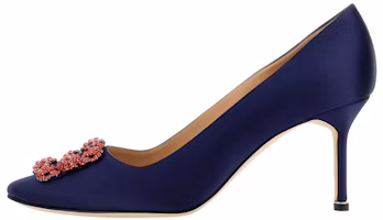 (Women) Manolo Blahnik Slip-On Stiletto 'Deep Blue' 422-1472-4116 (Women) Manolo Blahnik Slip-On Stiletto 'Deep Blue' 422-1472-4116