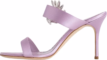 (Women) Manolo Blahnik Square Toe Slide Sandals 'Pink' 123-2154-5138 (Women) Manolo Blahnik Square Toe Slide Sandals 'Pink' 123-2154-5138