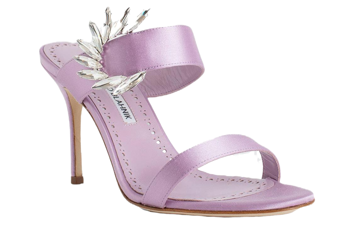 Lookbook (W) Sandal Geser Manolo Blahnik Jempol Kotak 'Pink' 123-2154-5138
