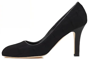 (Women) Manolo Blahnik Stiletto 'Black Comfort Fashion' 323-2438-0001 (Women) Manolo Blahnik Stiletto 'Black Comfort Fashion' 323-2438-0001